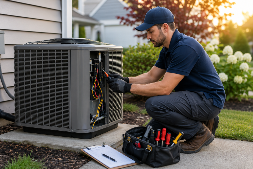 hvac-technician-residential-air-conditioner-maintenance img